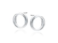 RODOWANE SREBRNE KOLCZYKI CELEBRYTK PLECIONE KÓŁKA