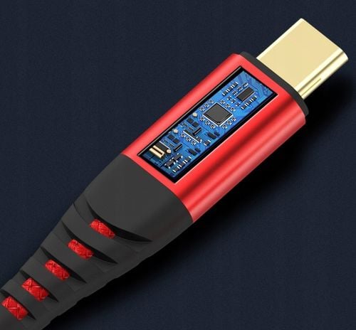 WZMACNIANY KABEL TYP-C QUICK CHARGE DŁUGI 5m 500cm na Arena.pl
