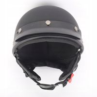 KASK MOTOCYKLOWY HEŁM ORZESZEK SKÓRZANY L Z GOGLE