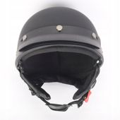 KASK MOTOCYKLOWY HEŁM ORZESZEK SKÓRZANY L Z GOGLE