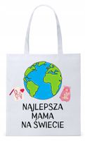 Dla Mamy Mamusi Prezent Torba Eco Biała Shopper Z Nadrukiem Ze Zdjęciem