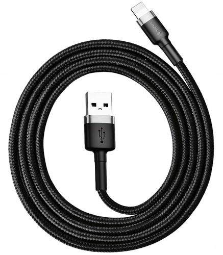 Kabel do Iphone 1m 12 11 X 8 7 BASEUS mocny oplot na Arena.pl
