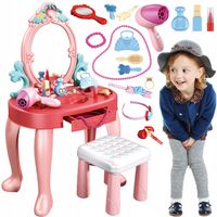 DUŻA TOALETKA DLA DZIEWCZYNKI Z LUSTREM SUSZARKA