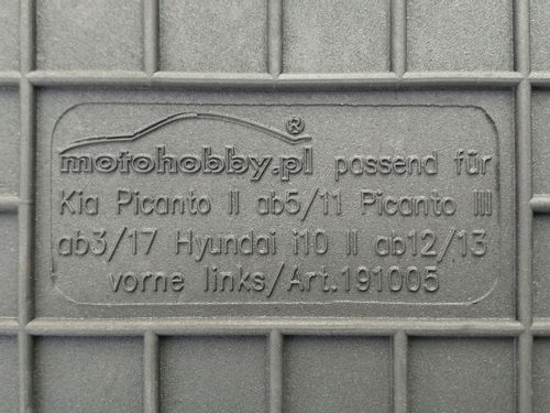 Hyundai i10 II DYWANIKI GUMOWE PRZÓD DEDYKOWANE na Arena.pl