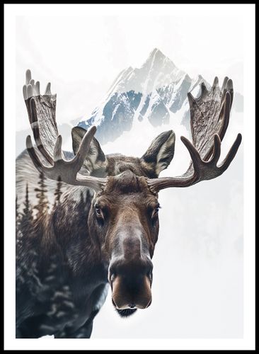 Plakat 59,4x84,1cm Łoś Duch Lasu na Arena.pl