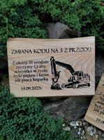 Drewniany prezent dla OPERATORA KOPARKI urodziny