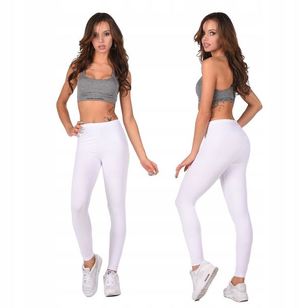 LEGGINSY bawełniane na gumce getry fitness M/38 zdjęcie 1