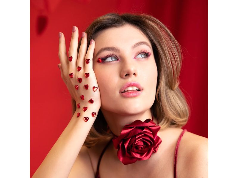 Naklejki rubinowe, Serca, czerwone, 36 szt. zdjęcie 2