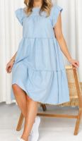 Sukienka damska gładka krótki rękaw oversize S