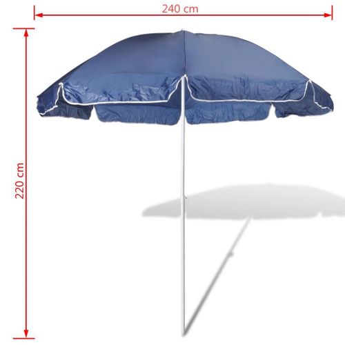 Parasol Plażowy, Niebieski 240 Cm na Arena.pl