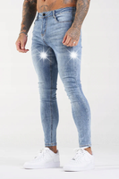 Spodnie Jeans Męskie ELASTYCZNE Miękkie Karisto Jasnoniebieskie Dżinsy r 30