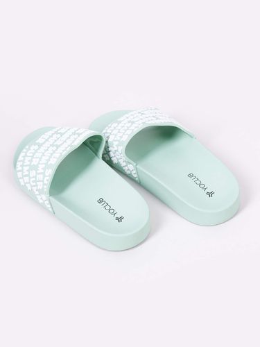 Klapki damskie napis 3D miętowe 36 YOCLUB na Arena.pl