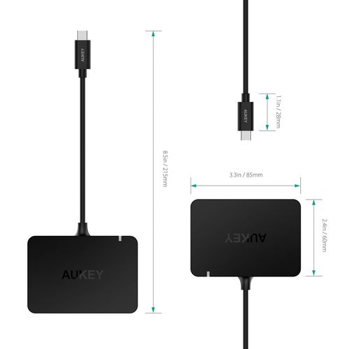 AUKEY CB-C58 HUB USB-C PC | 4k HDMI | 4xUSB 3.0 na Arena.pl
