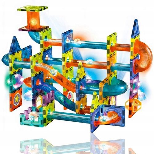 TOR KULKOWY 110 ELEMENTÓW DUŻY ZESTAW KULODROM KLOCKI KONSTRUKCYJNE na Arena.pl