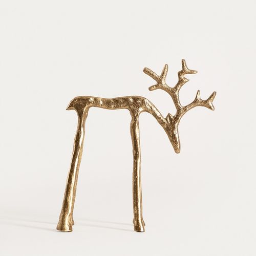 Renifer dekoracja ozdoba figurka świąteczna AGRI złoty 20x18cm HOMLA na Arena.pl