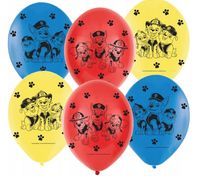 Balony na urodziny zestaw balonów 6 szt Psi Patrol dekoracje urodzinowe