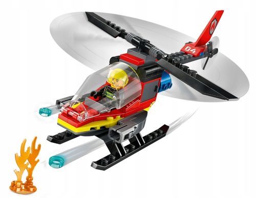 LEGO City Straż Pożarna 60411 Strażacki Helikopter Ratunkowy Armatki Wodne na Arena.pl