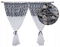 Firanka dziecięca czołg militaria moro 300x160 cm