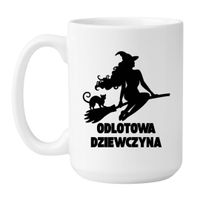 KUBEK "ODLOTOWA DZIEWCZYNA" Wzór - Duży 450 ml