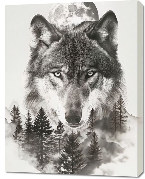 Obraz 70x90cm Wilczy Duch Lasu zdjęcie 1