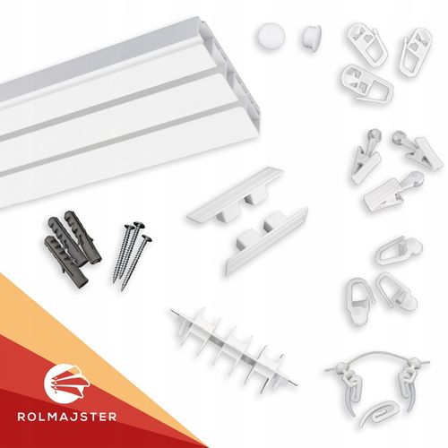 Karnisz sufitowy podwójny PCV 320 cm szyna sufitowa II TOROWA na Arena.pl