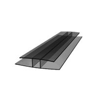 H-profil łączący 6000mm poliwęglan dymny (szary) 4mm