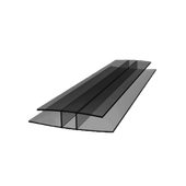 H-profil łączący 2000mm poliwęglan dymny (szary) 8mm