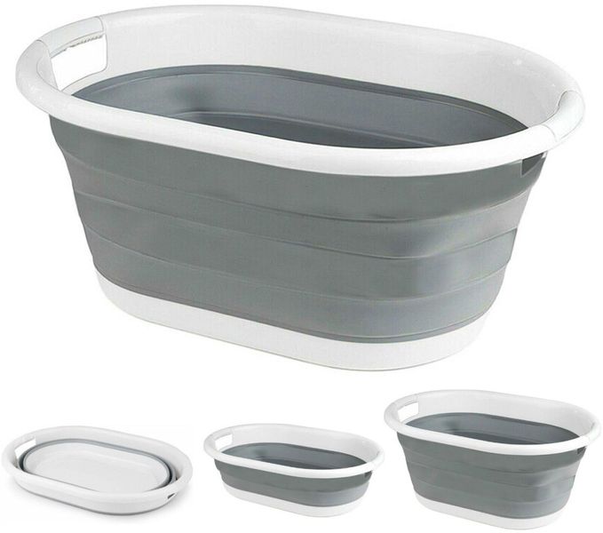 Miska składana owalna AIDA cm biało-szara COMPACT 25L zdjęcie 10