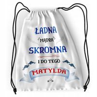 Plecak Dla Matyldy Szkolny Worek Torba Z Nadrukiem Ze Zdjęciem