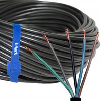 Przewód kabel H05VV-F OWY 5x2,5mm wzmocniony siłowy czarny linka cl5 25m