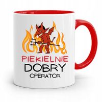 Dla Operatora Kubek Czerwony Prezent Na Urodziny Z Nadrukiem Ze Zdjęciem