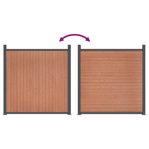 Panel ogrodzeniowy, brązowy, 1737x186 cm, WPC na Arena.pl