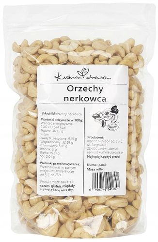 Orzechy nerkowca Całe KUCHNIA ZDROWIA 1KG na Arena.pl
