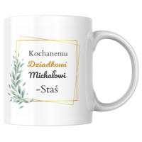 Prezent na dzień Dziadka Kubek z personalizowanym imieniem