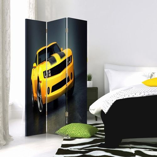 Parawan ozdobny, Żółte auto 110x150 na Arena.pl