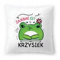 Poduszka Dla Krzyśka Na Urodziny Ze Zdjęciem Na Prezent Biała 40X40 Cm