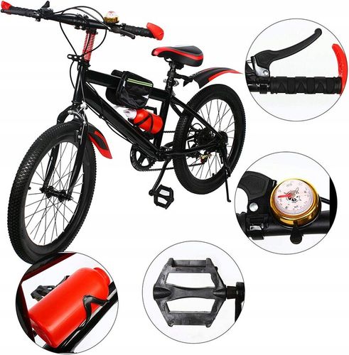 20” 6-biegowy dziecięcy rower górski czerwony. na Arena.pl