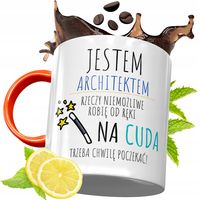 Kubek Pomarańczowy Dla Architekta Prezent Z Nadrukiem Ze Zdjęciem