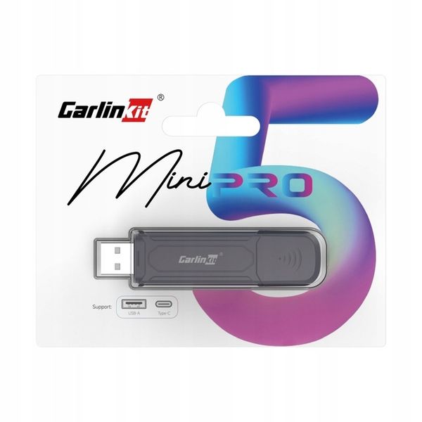 CarlinKit Mini 5 SE Pro 2w1 Bezprzewodowy Adapter CarPlay i Android zdjęcie 1
