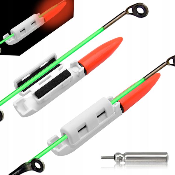 Świetlik elektroniczny sygnalizator brań na szczytówkę + bateria CR425 zdjęcie 12
