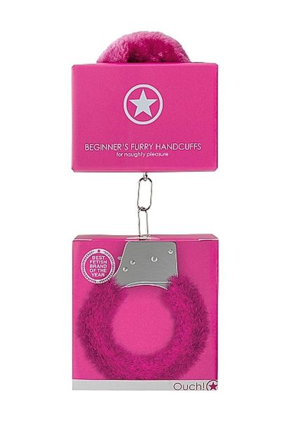 beginner""s handcuffs furry - pink zdjęcie 2