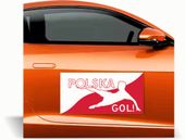 Magnes na auto samochód reklama magnetyczna 60x30 POLSKA GOL dla kibiców