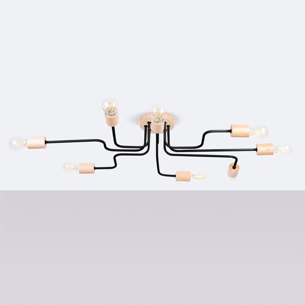 Żyrandol TIMBO 8 czarny zdjęcie 2