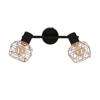 Acrobat listwa 2x40W E14 czarny klosz złoty