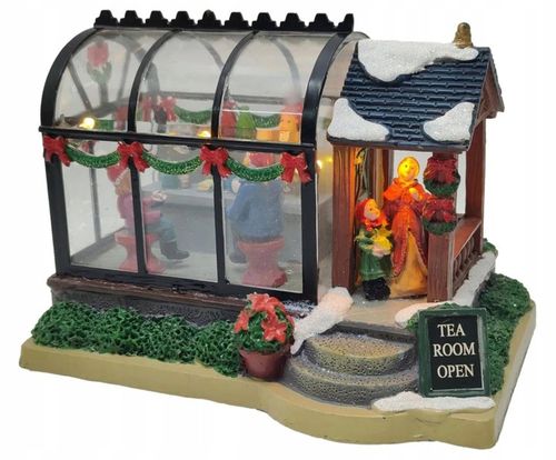 Zimowe miasteczko Ozdoba świąteczna zimowa wioska Herbaciarnia + LED na Arena.pl