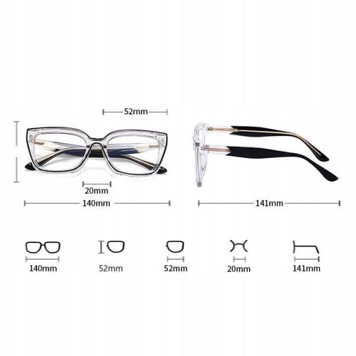 SOLIDNE Damskie Okulary Zerówki do KOMPUTERA Blue Light OPRAWKI Teleskopy na Arena.pl