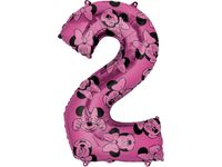 Balon foliowy "cyfra 2", fioletowa, Myszka Miki (Mickey Mouse), 66 cm [balo