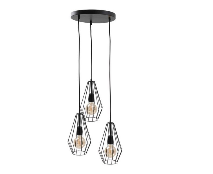Lampa wisząca 3xE27 LEX BLACK zdjęcie 1