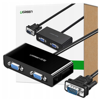 ugreen 40254 rozdzielacz wideo vga do 2x vga - 1m (czarny)