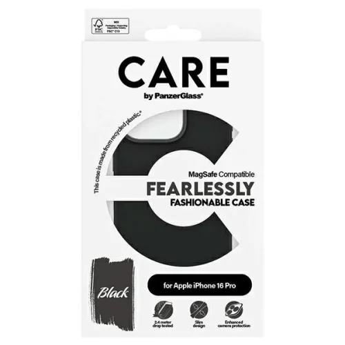Etui CARE by PanzerGlass Fashion Case z MagSafe na iPhone 16 Pro - czarne na Arena.pl